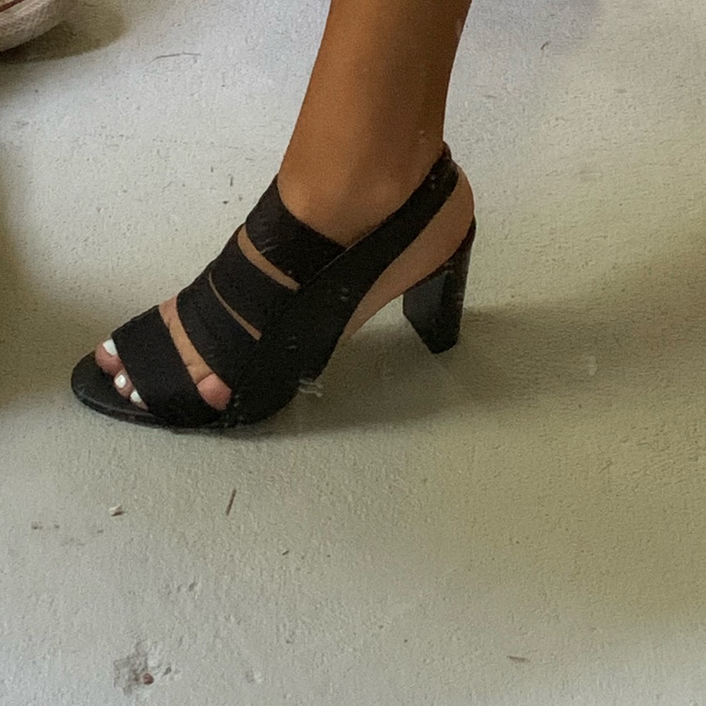 Black strappy sandals